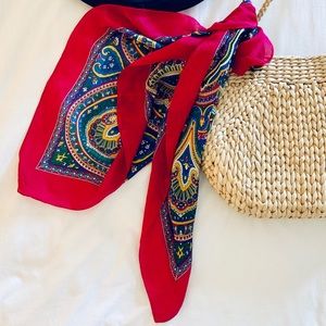 Beautiful vintage paisley silk scarf by echo